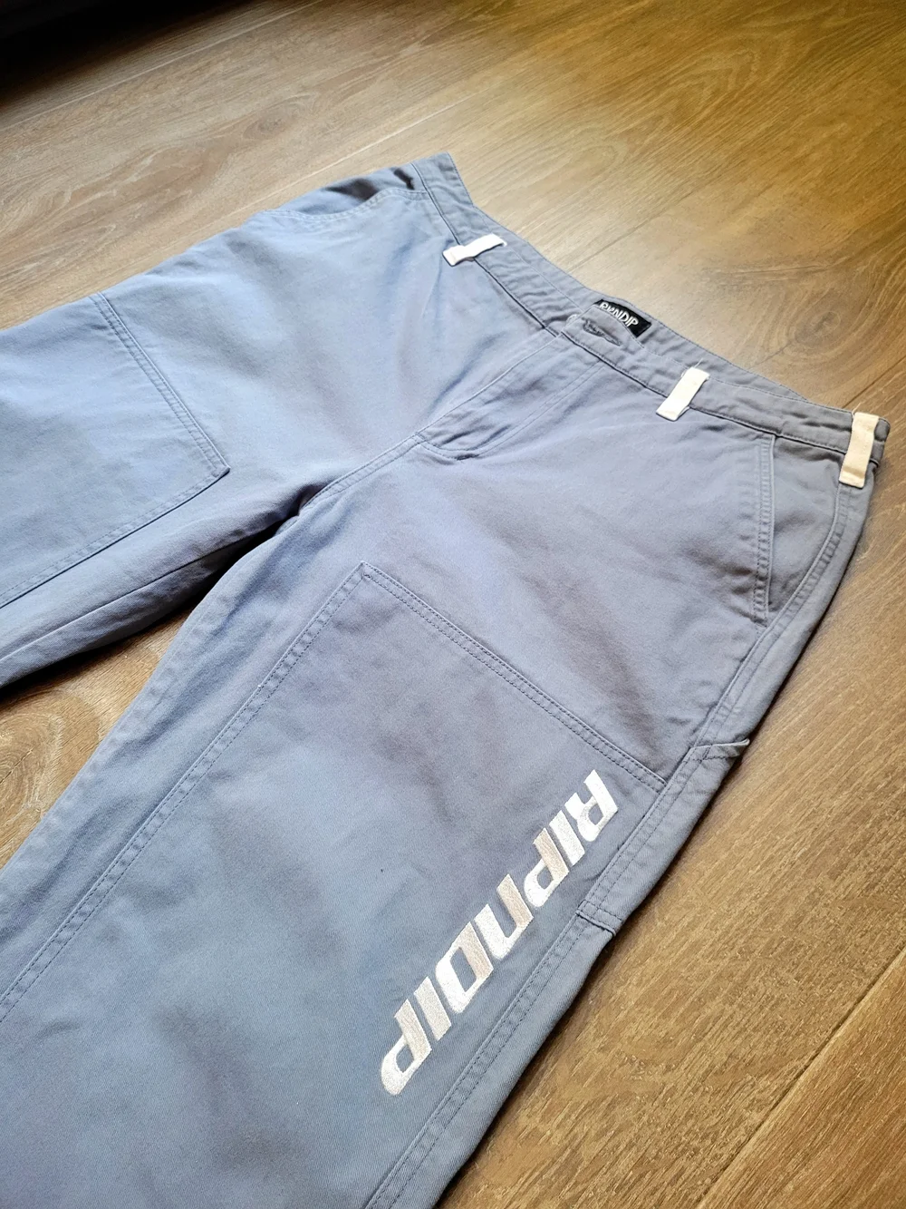 Ripndip Light Blue Logo Cargo Pants 30 X 36